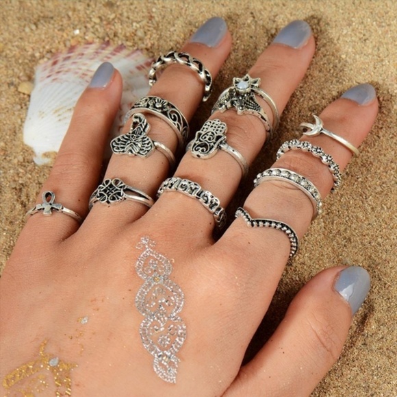 Jewelry - Boho Silver ring Set